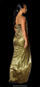 Denisha Julea - Metallic Leaf Gown