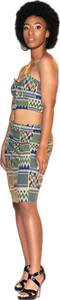 Denisha Julea - Tribal Print Two Piece Skirt Set