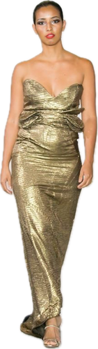 Denisha Julea - Metallic Leaf Gown