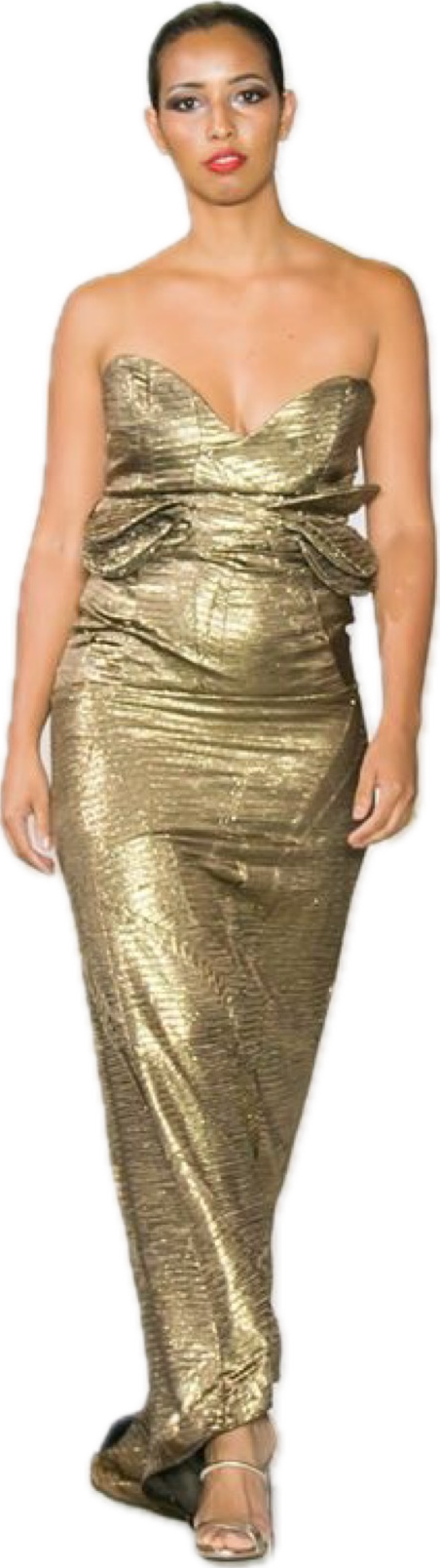 Denisha Julea - Metallic Leaf Gown