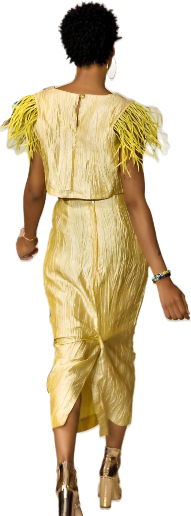 Denisha Julea - Goose Feather Two Piece Skirt Set