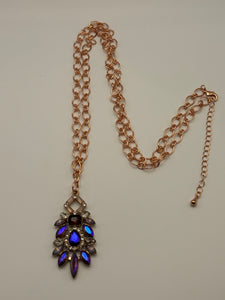 Dazzle Purple Rose Necklace