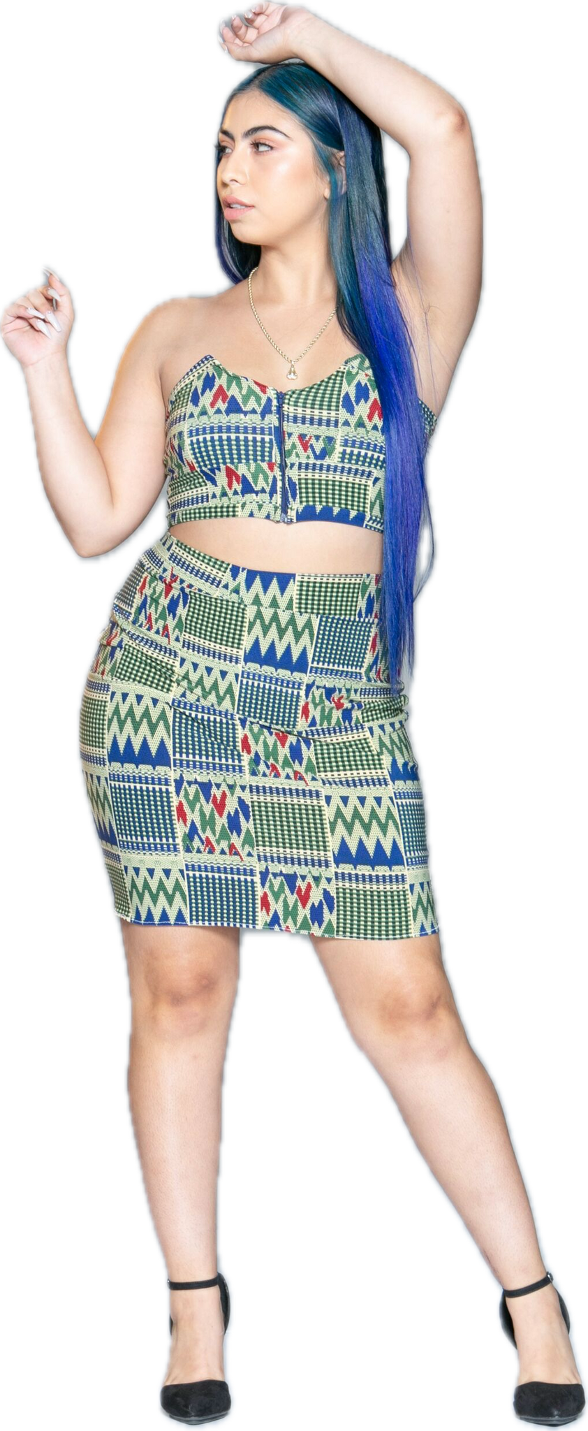 Denisha Julea - Tribal Print Two Piece Skirt Set