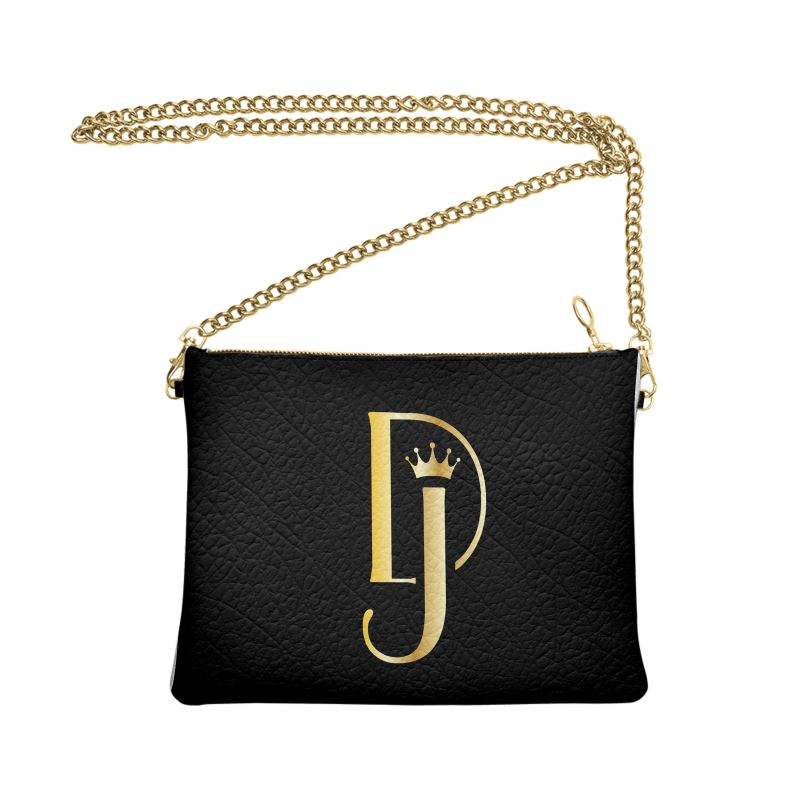 Denisha Julea Leather Pink and Black Crossbody Bag