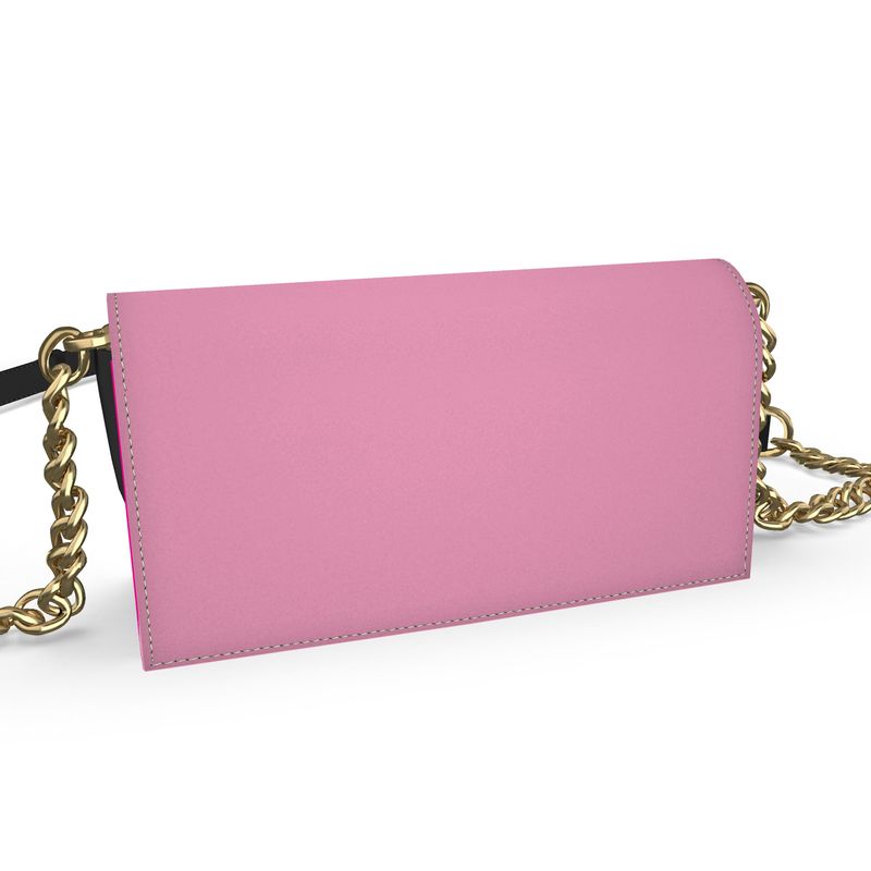 Cotton Candy Leather Evening Bag