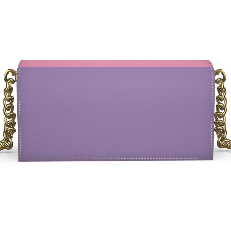 Cotton Candy Leather Evening Bag