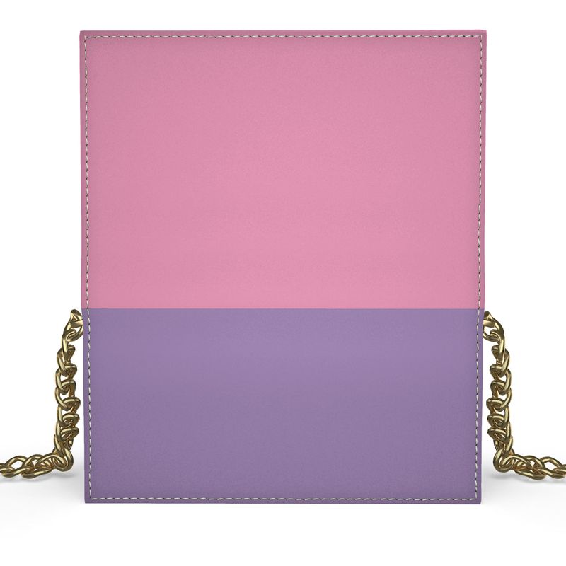 Cotton Candy Leather Evening Bag