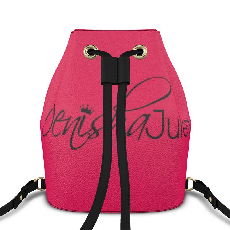Be Bold, Be Beautiful; Be Fierce, Leather Bucket Pack
