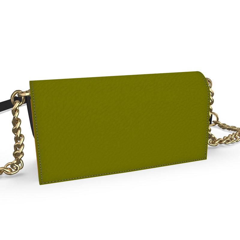 Leather Sea Leaf Evening Bag