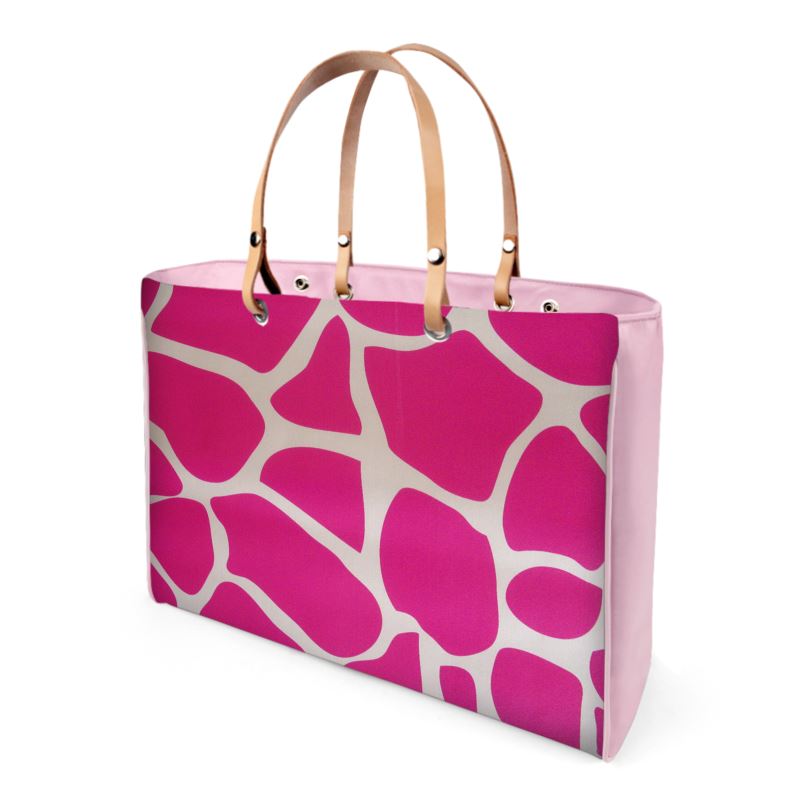 Pink Leather Giraffe Tote