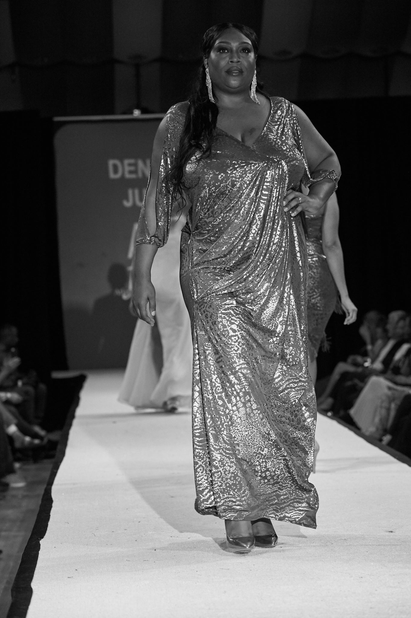 Animal Mettalic Wrap Dress